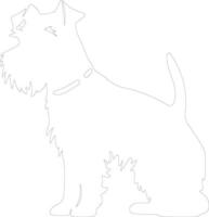 terrier contour silhouette vecteur