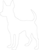 miniature pinscher contour silhouette vecteur