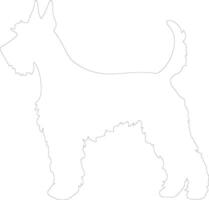 Kerry bleu terrier contour silhouette vecteur