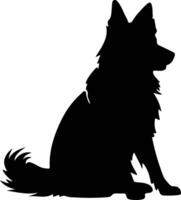 Belge chien de berger noir silhouette vecteur