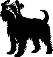 Glen de imaal terrier silhouette portrait vecteur