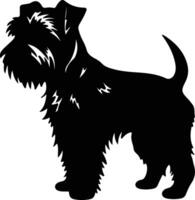 Glen de imaal terrier silhouette portrait vecteur