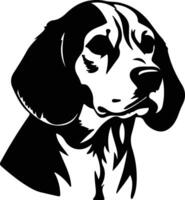 beagle silhouette portrait vecteur