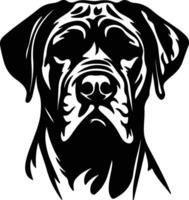 mastiff silhouette portrait vecteur