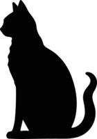 égéen chat noir silhouette vecteur