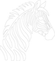 quagga contour silhouette vecteur