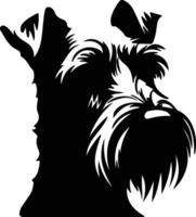 la norme schnauzer silhouette portrait vecteur