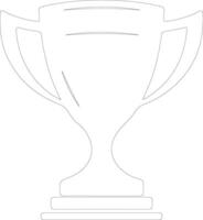 trophée icône contour silhouette vecteur