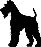 gallois terrier noir silhouette vecteur