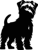 Glen de imaal terrier silhouette portrait vecteur