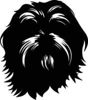 Lhassa apso silhouette portrait vecteur