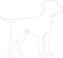 chien contour silhouette vecteur