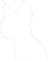 peterbald chat contour silhouette vecteur
