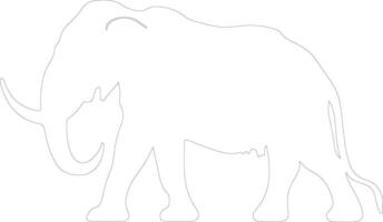 mastodonte contour silhouette vecteur
