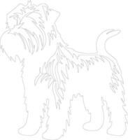 Glen de imaal terrier contour silhouette vecteur