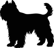 Bouvier des Flandre noir silhouette vecteur