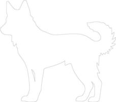 dingo contour silhouette vecteur