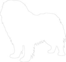 Tibétain mastiff contour silhouette vecteur