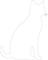 pixiebob chat contour silhouette vecteur
