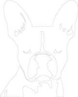 Boston terrier contour silhouette vecteur