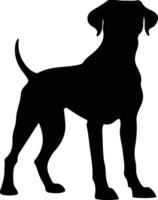 Rhodesian Ridgeback noir silhouette vecteur