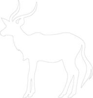 kudu contour silhouette vecteur