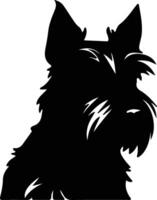 Écossais terrier noir silhouette vecteur