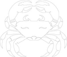 Crabe contour silhouette vecteur