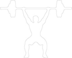 musculation contour silhouette vecteur