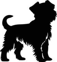 Glen de imaal terrier silhouette portrait vecteur