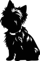 cairn terrier noir silhouette vecteur