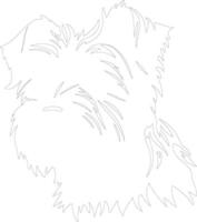 Affenpinscher contour silhouette vecteur