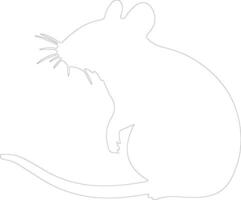 rat contour silhouette vecteur