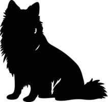 schipperke noir silhouette vecteur