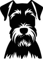 miniature schnauzer noir silhouette vecteur