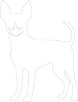 miniature pinscher contour silhouette vecteur