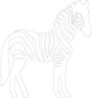 quagga contour silhouette vecteur