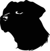 rottweiler silhouette portrait vecteur