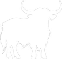 yak contour silhouette vecteur