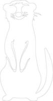 suricate contour silhouette vecteur
