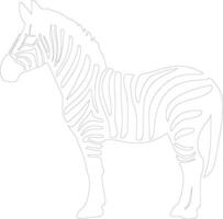 quagga contour silhouette vecteur