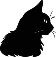 manx chat silhouette portrait vecteur