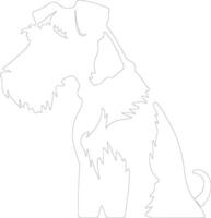 câble Renard terrier contour silhouette vecteur