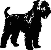 doux recouvert froment terrier noir silhouette vecteur