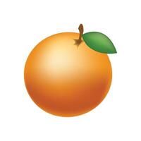 Orange fruit emoji vecteur conception. art illustration agriculture nourriture ferme produit. Orange isolé sur blanc Contexte.