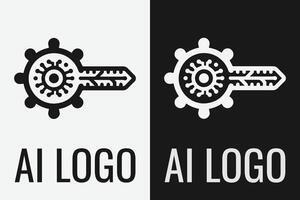 artificiel intelligence logo conception. ai concept logotype idée vecteur