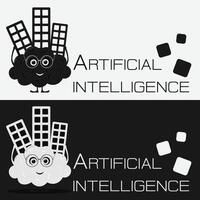 artificiel intelligence logo conception. ai concept logotype idée vecteur