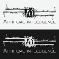 artificiel intelligence logo conception. ai concept logotype idée vecteur