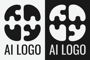 artificiel intelligence logo conception. ai concept logotype idée vecteur