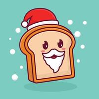 gratuit vecteur dessin animé pain utilisation Père Noël chapeau art conception, vecteur illustration